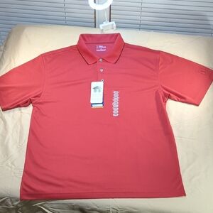 PGA Tour Red Performance Polo Shirt